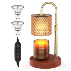RAINBEAN Candle Warmer Lamp, Adjustable Height Electric Candle Warmer with Timer & Dimmer
