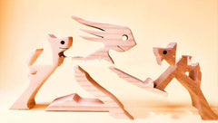 DIY Figurine Holz Hund Ornament Skulptur Home Dekoration EIN Mann EIN Hund Holz Skulptur Weihnachten Geschenke Modell Dekor