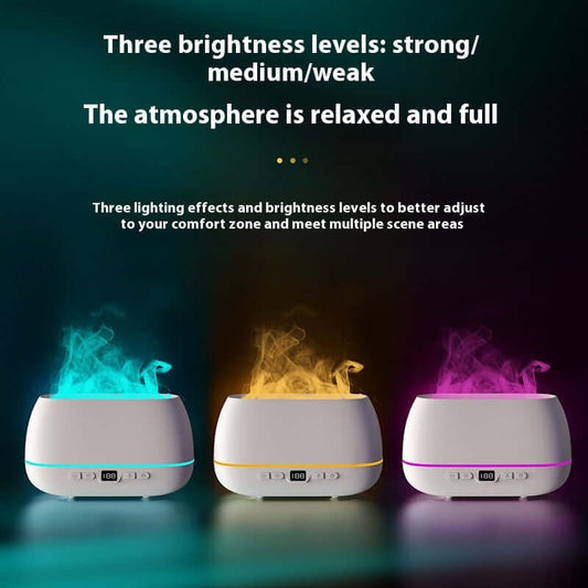 Heavy Fog Flame Humidifier Aroma Diffuser USB Flame Ambience Light