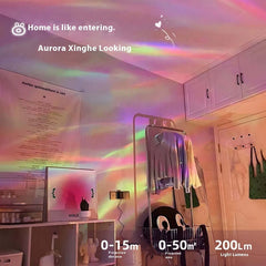 Kleine fliegende Untertasse Sternenhimmel Nordlichter Projektionslampe