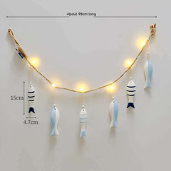 Kreative Led Leucht Mittelmeer Ozean Stil Zu Hause Nachtlicht Fisch Kebabs Anhänger Personalisierte Innen Schlafzimmer Dekorationen