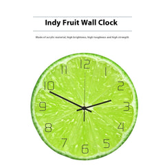 Lime Fruit Wanduhr Arbeitszimmer und Schlafzimmer Wohnzimmer Acryl Uhr