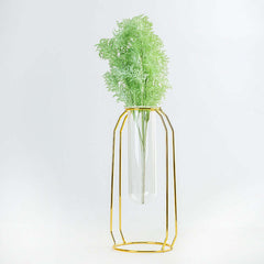 Hydroponische Vase aus Glas, Draht, Metall, geometrische Schmiedeeisenvase