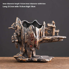 Retro Große-durchmesser Home Office Desktop Atmungsaktive Topf Topf Dekoration