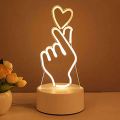 3D Lamp Acrylic USB LED Night Lights Neon Sign Lamp Christmas Home Decorations For Room Decor Valentines Day Gifts