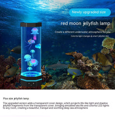 Jellyfish Lava Lamp, 17 Colors Changing, 15-inch Jellyfish Lamp with Remote Control
