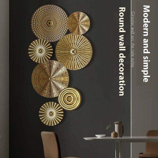 Modern Home Creative Straight Wave Irregular Round Design Sunglasses Wall Pendant