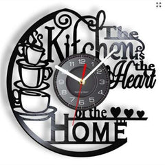 Horloge murale à mouvement de balayage pour disque gramophone Décoration de chambre Cadeau