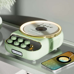Haut-parleur Bluetooth rétro avec lumière d'ambiance et lecteur CD