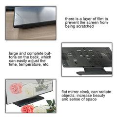 LED Digital Wecker USB Temperatur Gebogene Display Snooze Nacht Moderne Heißer