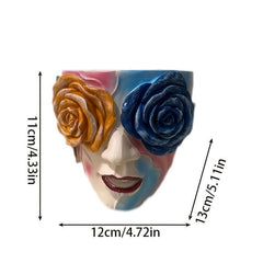 Kreative handbemalte Rosen-Blumentopf-Gartendekoration