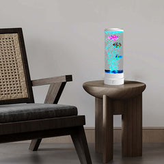 Lampe de nuit à LED colorée en forme de poisson à grandes bulles avec prise USB