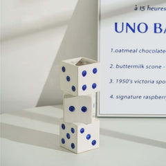 Kreative Keramik-Würfelvase, Dekoration