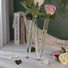 Tube à essai en verre Artisanat Arrangement de fleurs Vase Ornements Décoration de la maison