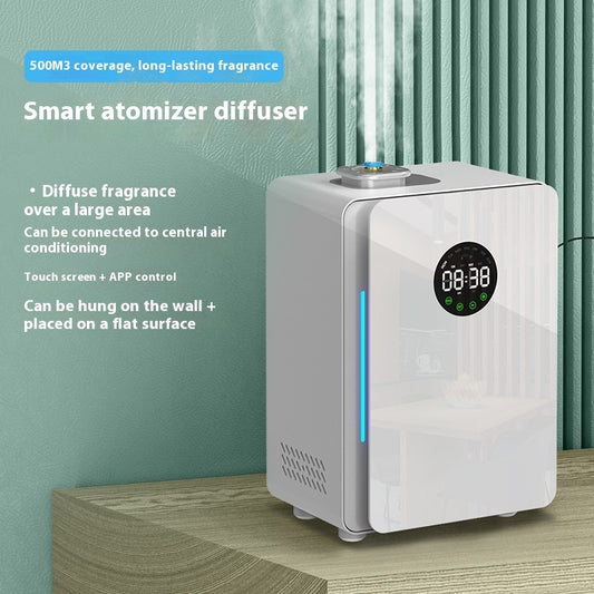 Machine à parfum intelligente murale commerciale pouvant être connectée à un climatiseur frais, un diffuseur d'arômes à ultrasons et un réglage de table