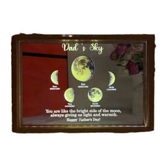 Transparentes leuchtendes Ornament mit Mondphase