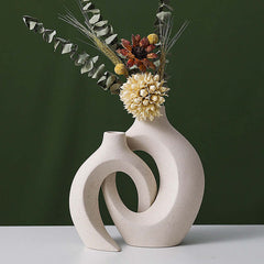 Kreative weiße Pigmentverbrennung Handwerk Home Hydroponische Vase