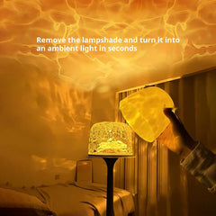 Tischlampe mit hoher Wasserwellenatmosphäre