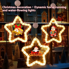 Weihnachtsanhänger Dekoration Weihnachtsatmosphäre Led-Leuchten Led Weihnachtsstern Licht Dekoration Für Fenster Tür Für Den Urlaub