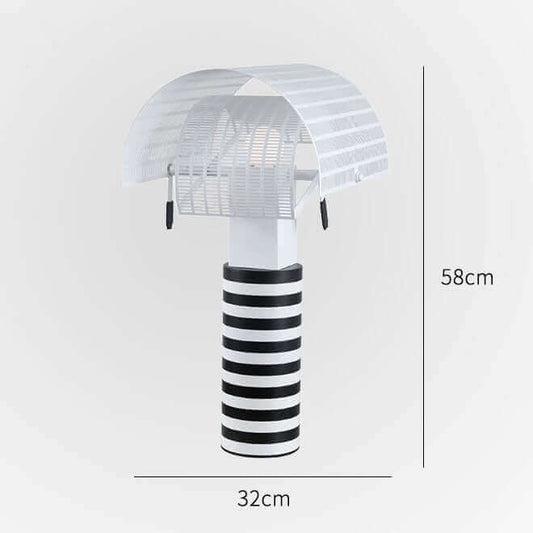 Lampe de Table artistique de luxe à rayures noires et blanches, lampe de chevet créative Post-moderne et minimaliste pour chambre à coucher
