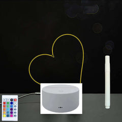 3D-Acryl-Tafel, Handschrift-Nachrichtentafel, LED-Licht