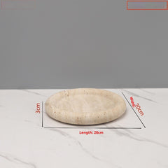 Plateau en pierre de grotte ronde géométrique minimaliste moderne Décorations pour la maison