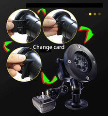 Weihnachten Projektor Lichter LED Laser Film Moving Outdoor Landschaft Bunte Lampe