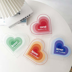 Niedliche Herzvase aus Acryl, Stifthalter, Tischdekoration