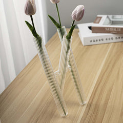 Tube à essai en verre Artisanat Arrangement de fleurs Vase Ornements Décoration de la maison