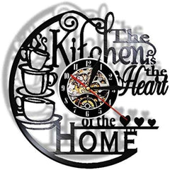 Horloge murale à mouvement de balayage pour disque gramophone Décoration de chambre Cadeau