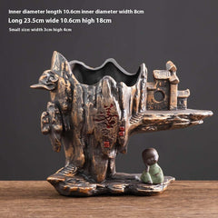 Retro Große-durchmesser Home Office Desktop Atmungsaktive Topf Topf Dekoration