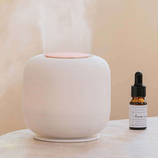 Nouveau USB rond plaine blanc bureau aromathérapie Machine humidificateur créatif LED veilleuse