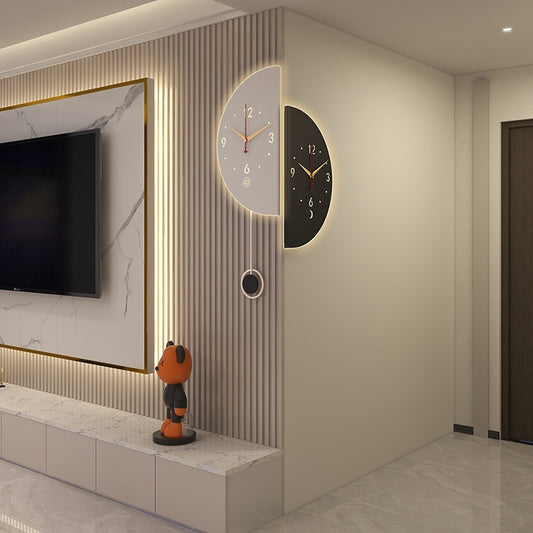 W Modern Double-sided Corner Clock