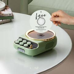 Haut-parleur Bluetooth rétro avec lumière d'ambiance et lecteur CD