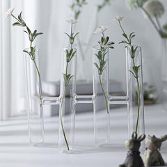 Tube à essai en verre Artisanat Arrangement de fleurs Vase Ornements Décoration de la maison