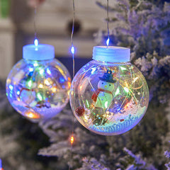 10PCS LED Weihnachten Vorhang Lampe Fee Schneemann Wishing Ball Lampe String Weihnachten Fenster Dekoration Weihnachten Licht Zimmer