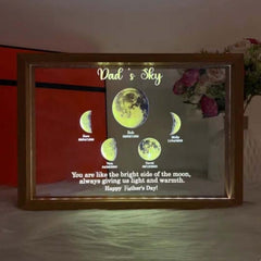 Transparentes leuchtendes Ornament mit Mondphase