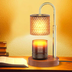 RAINBEAN Candle Warmer Lamp, Adjustable Height Electric Candle Warmer with Timer & Dimmer