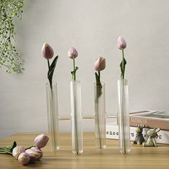 Tube à essai en verre Artisanat Arrangement de fleurs Vase Ornements Décoration de la maison