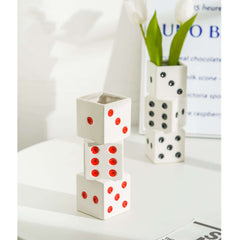 Kreative Keramik-Würfelvase, Dekoration