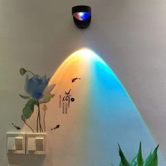 Wiederaufladbare Sunset Red Wandlampe Schlafzimmer Nachttischlampe ohne Installation