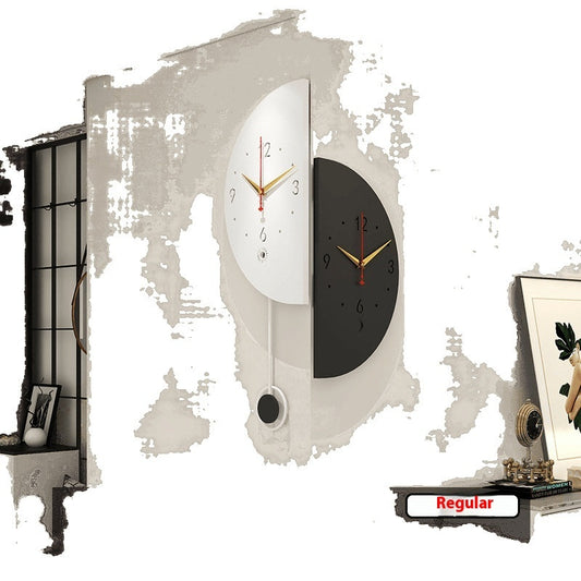 W Modern Double-sided Corner Clock