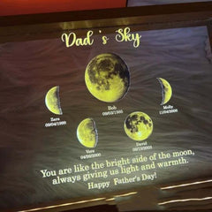 Transparentes leuchtendes Ornament mit Mondphase