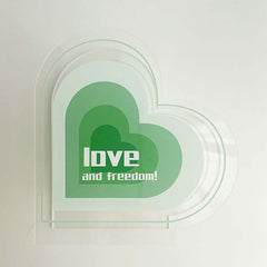 Niedliche Herzvase aus Acryl, Stifthalter, Tischdekoration