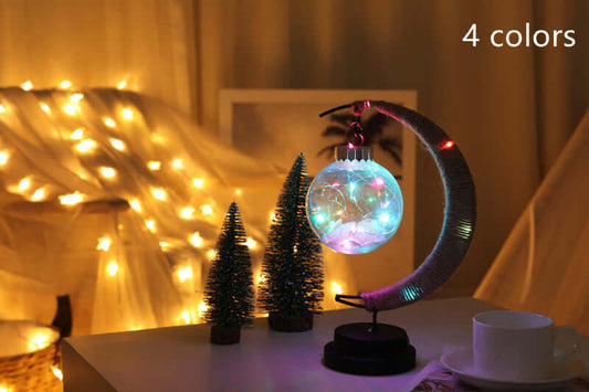 Lampe LED en forme de boule de lune en forme de cœur pour fille