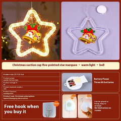 Weihnachtsanhänger Dekoration Weihnachtsatmosphäre Led-Leuchten Led Weihnachtsstern Licht Dekoration Für Fenster Tür Für Den Urlaub