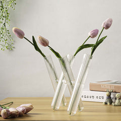 Tube à essai en verre Artisanat Arrangement de fleurs Vase Ornements Décoration de la maison