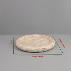 Plateau en pierre de grotte ronde géométrique minimaliste moderne Décorations pour la maison