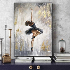 Balletttänzerin Ölgemälde Poster Wandkunst Schlafzimmer Wohnzimmer Modernes dekoratives Bild
