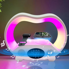 Télécommande intelligente 6 en 1, lumière d'ambiance Bluetooth, chargeur sans fil multifonction